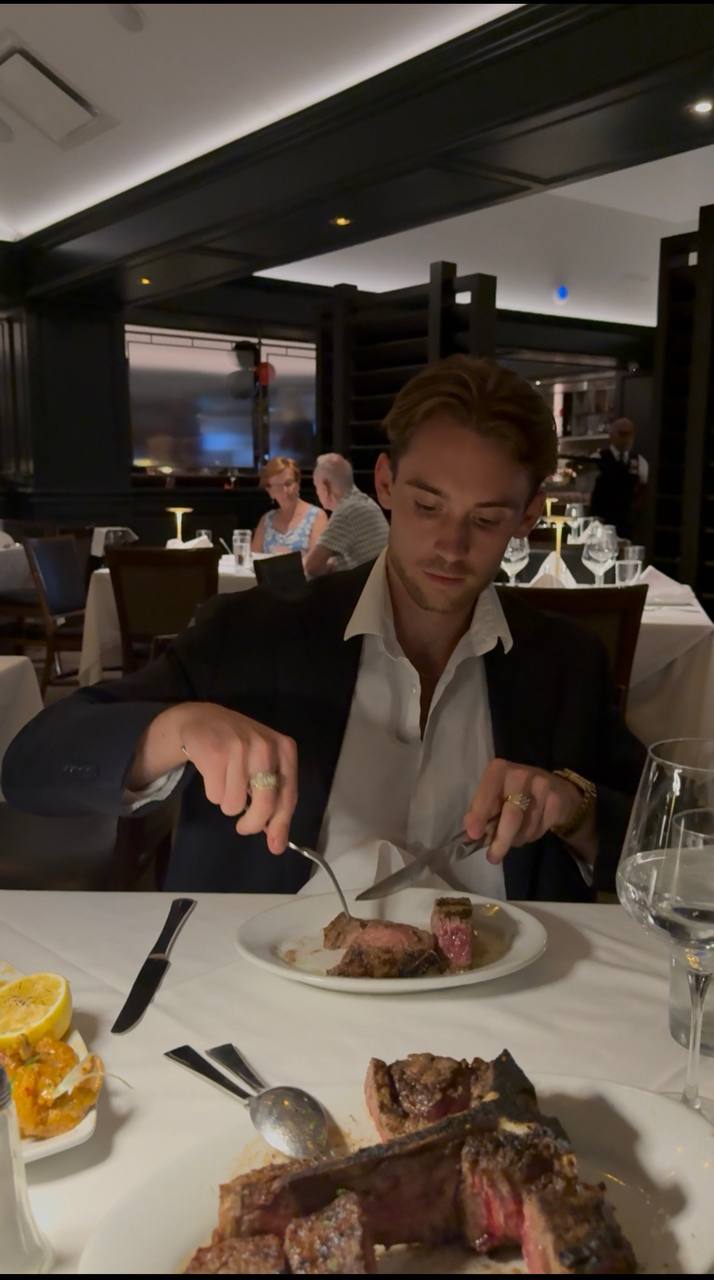 Luc Pajeska at dinner
